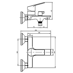 Смеситель для ванны Loranto KATRINA LR30504001 Хром купить в интернет-магазине сантехники Sanbest