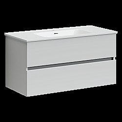 Тумба с раковиной Sancos Urban UR100W белый глянец для ванной в интернет-магазине Sanbest