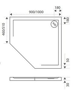 Душевой поддон Good door ПЕНТА 90x90 купить в интернет-магазине Sanbest