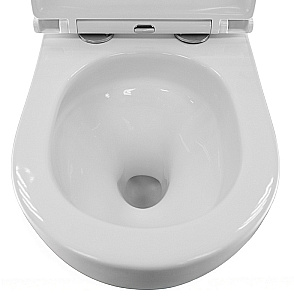 Унитаз подвесной Azario Pro PRO-0001 UQ3 белый, безободковый, с крышкой микролифт, слив торнадо купить в интернет-магазине Sanbest