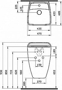 Раковина Ambassador Benefit 48 206T20201 черная матовая купить в интернет-магазине Sanbest