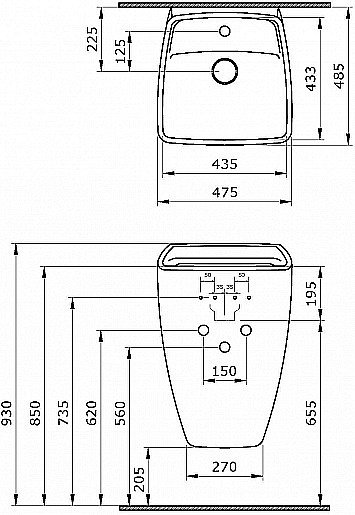 Раковина Ambassador Benefit 48 206T20201 черная матовая купить в интернет-магазине Sanbest
