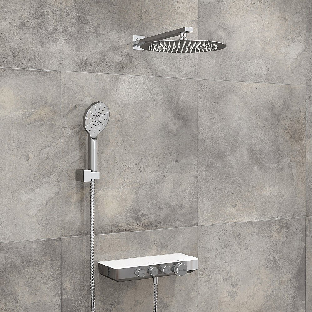 Душевая система WasserKRAFT Mindel A8599.090.116.010.127.011 Thermo хром купить в интернет-магазине сантехники Sanbest