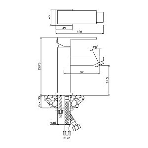 Смеситель для раковины Olive's Granada 05100GN купить в интернет-магазине сантехники Sanbest