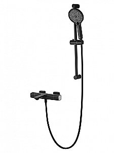 Смеситель для ванны с душем и термостатом WONZON & WOGHAND SOLID, Черный матовый (WW-C2011-A-MB) купить в интернет-магазине сантехники Sanbest