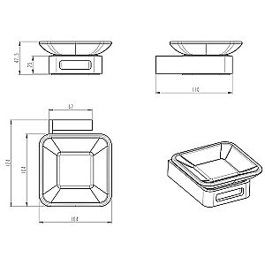 Мыльница Boheme Q 10943-NB никель купить в интернет-магазине сантехники Sanbest