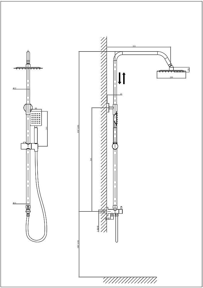 Душевая система Rush Bella BL4535-115 купить в интернет-магазине сантехники Sanbest