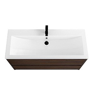 Тумба с раковиной Art&Max Family-M-1000-2C-SO-BO/AM-LAV-1000-MR-A Дуб бурбон для ванной в интернет-магазине Sanbest