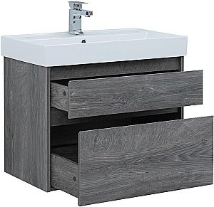 Тумба с раковиной Aquanet Nova Lite 242273 75 дуб рошелье для ванной в интернет-магазине Sanbest