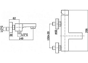 Смеситель для ванны Paffoni Elle El022CR купить в интернет-магазине сантехники Sanbest