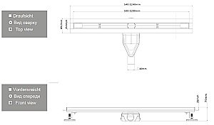 Душевой трап ESBANO S-LINE-70MB 70 матовый черный купить в интернет-магазине Sanbest