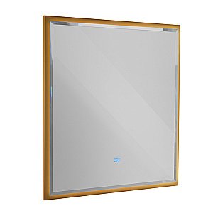 Зеркало Cezares CZR-SPC-INT-1000-900-LED-TCH-WARM-BORO брашированное золото в ванную от интернет-магазине сантехники Sanbest
