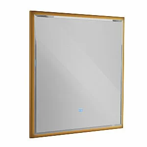 Зеркало Cezares CZR-SPC-INT-1000-900-LED-TCH-WARM-BORO брашированное золото в ванную от интернет-магазине сантехники Sanbest