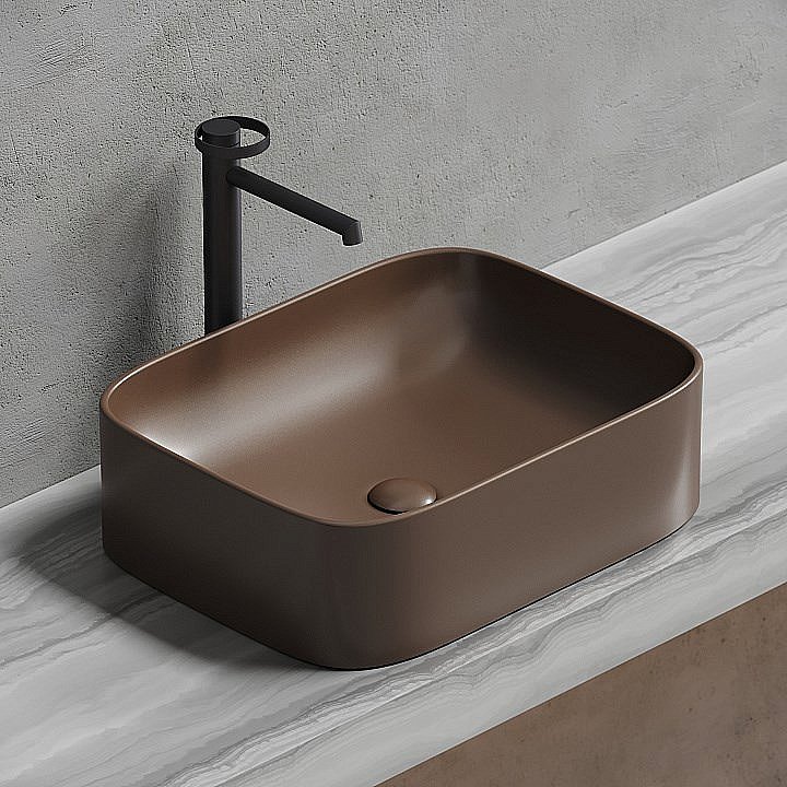 Раковина Ceramica Nova Element 50 CN6052MDB темно-коричневая матовая купить в интернет-магазине Sanbest