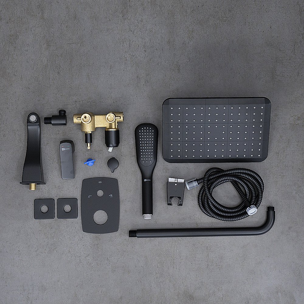 Душевая система Lemark Ursus LM7222BL Черный купить в интернет-магазине сантехники Sanbest