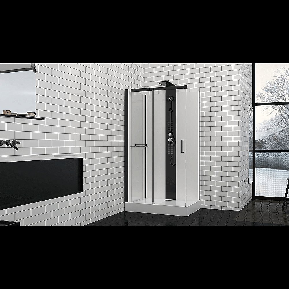 Душевая кабина Black&White Galaxy G8708 110x80 купить в интернет-магазине Sanbest