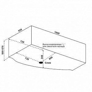 Ванна BAS Мартиника 160x85 купить в интернет-магазине Sanbest