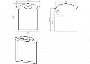 Зеркало Misty Элис 100x123 белая.патина/стекло в ванную от интернет-магазине сантехники Sanbest