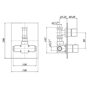 Смеситель для душа Migliore Kvant ML.KVT-2777.CR купить в интернет-магазине сантехники Sanbest