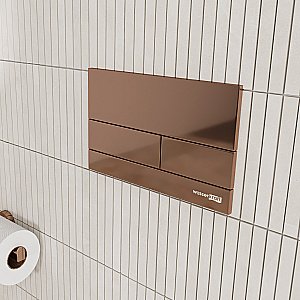 Смывной бачок скрытого монтажа WasserKraft Aller 10TLT.031.ME.RG04 с кнопкой розовое золото купить в интернет-магазине сантехники Sanbest