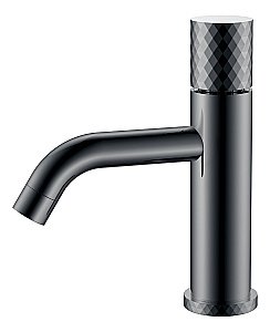 Смеситель для раковины Boheme Stick 121-SGM оружейная сталь/ручка DIAMOND купить в интернет-магазине сантехники Sanbest