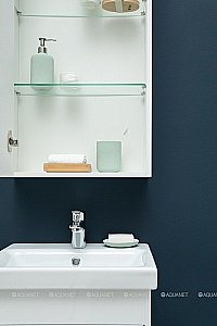 Зеркальный шкаф Aquanet Августа 50 белый купить в интернет-магазине сантехники Sanbest