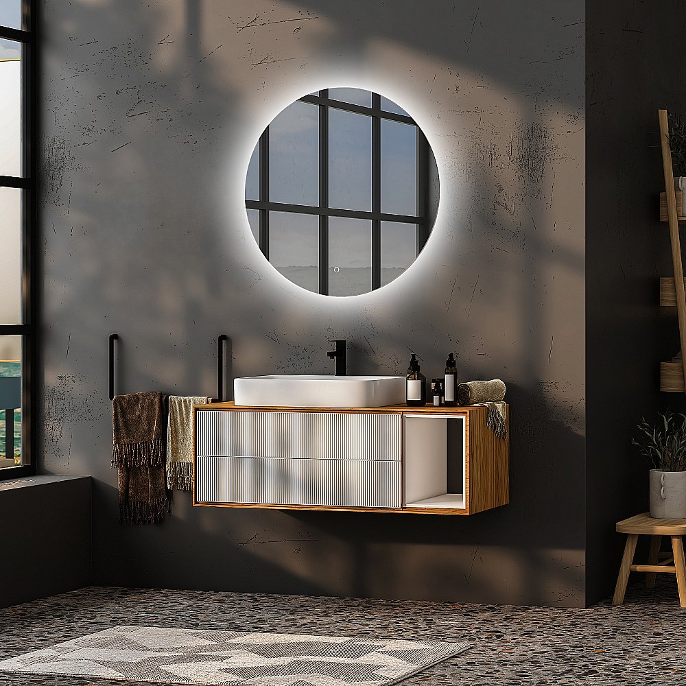 Зеркало ABBER Mond AG6202SL-0.77 77x77 в ванную от интернет-магазине сантехники Sanbest