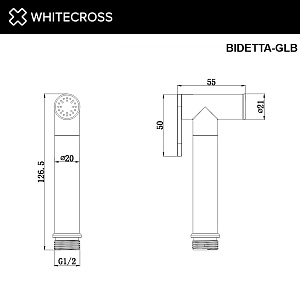 Гигиенический душ WhiteCross Y BIDETTA-GLB матовое золото купить в интернет-магазине сантехники Sanbest