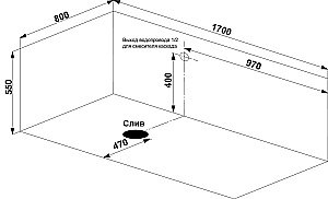 Ванна BAS Иннова 170х80 ВА00040 белая матовая купить в интернет-магазине Sanbest