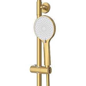 Душевая система Cezares STYLUS-CVD-BORO брашированное золото купить в интернет-магазине сантехники Sanbest