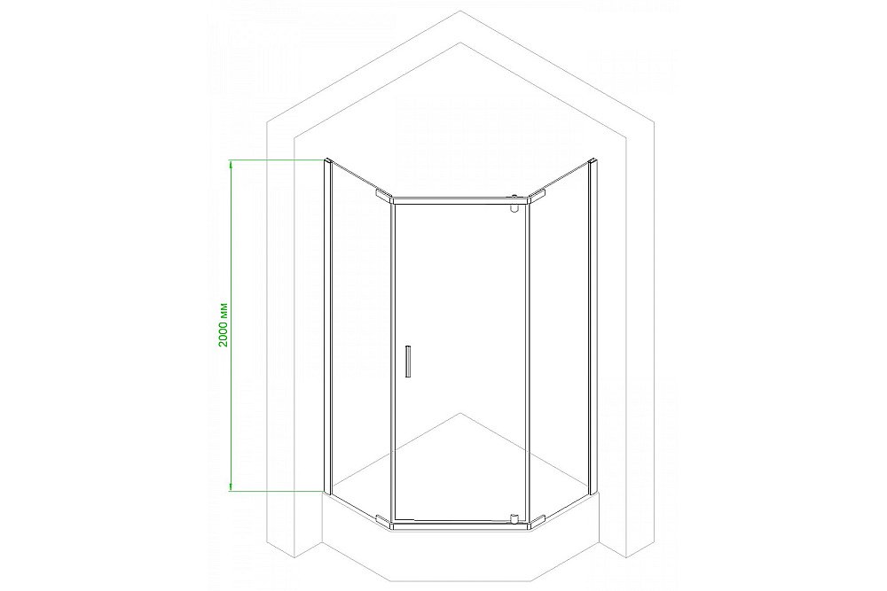 Душевой уголок Royal Bath TR RB110TR-T-BL 110х110 прозрачное стекло/профиль черный купить в интернет-магазине Sanbest