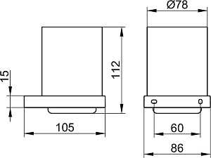 Стакан KEUCO EDITION 90 SQUARE 19150019000 хром купить в интернет-магазине сантехники Sanbest