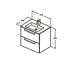 Тумба с раковиной Ideal Standard Tempo-IS E3240OS 61 дуб для ванной в интернет-магазине Sanbest