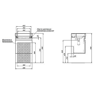 Тумба с раковиной Aquanet Оптима 50 344798+301802 светлый дуб/белый сатин для ванной в интернет-магазине Sanbest