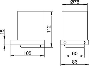 Стакан KEUCO EDITION 90 SQUARE 19150019000 хром купить в интернет-магазине сантехники Sanbest