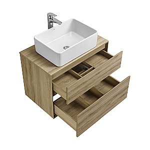 Тумба с раковиной Акватон Либерти 75 со столешницей, дуб эльвезия для ванной в интернет-магазине Sanbest
