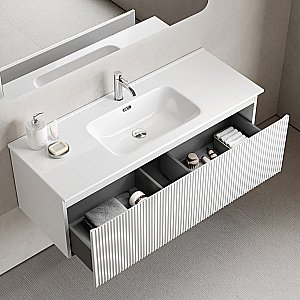 Тумба с раковиной Sancos Snob R 1.0 SNR1.0120W/CN7006 Bianco для ванной в интернет-магазине Sanbest