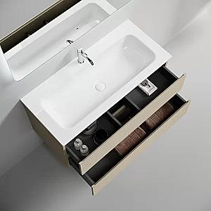 Тумба с раковиной Sancos FOLK FL100CP/CN7013 100 капучино для ванной в интернет-магазине Sanbest