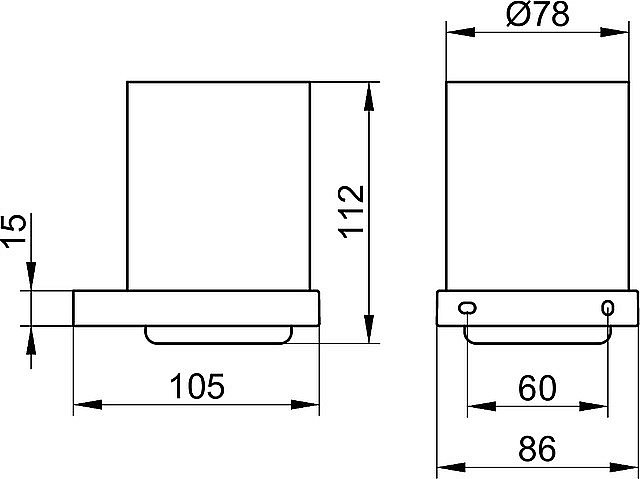 Стакан KEUCO EDITION 90 SQUARE 19150019000 хром купить в интернет-магазине сантехники Sanbest