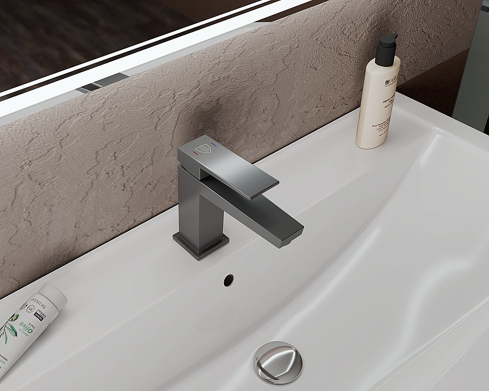 Смеситель для раковины Rush Thira TR3635-12Grey графит купить в интернет-магазине сантехники Sanbest