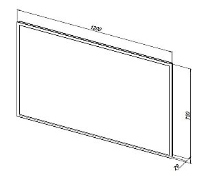 Зеркало Aquanet Оптима 288968 120 белый матовый в ванную от интернет-магазине сантехники Sanbest