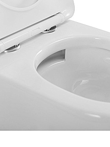 Унитаз подвесной Cezares STYLUS-TOR 2.0 CZR-546-TH-TOR/SC белый, безободковый, с крышкой микролифт, слив торнадо купить в интернет-магазине Sanbest