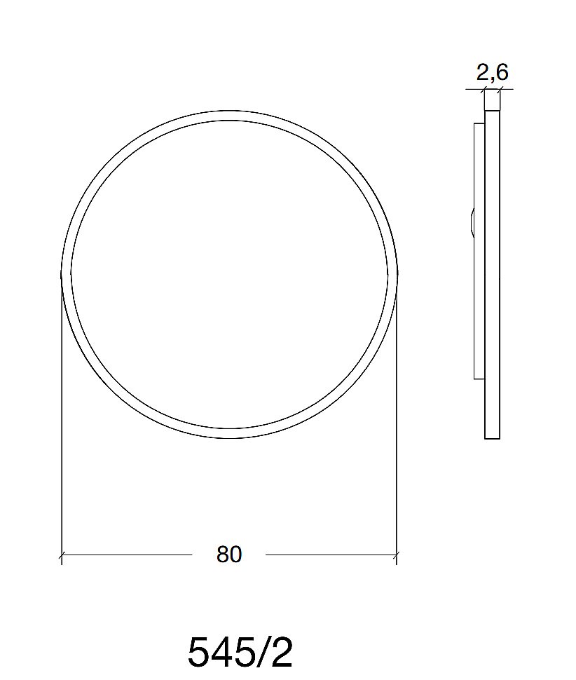 Зеркало Armadi Art Vallessi круглое с подсветкой 80 в ванную от интернет-магазине сантехники Sanbest