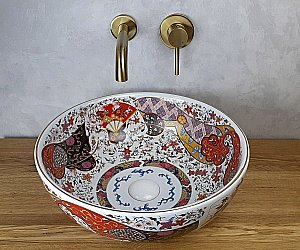 Раковина накладная Bronze de Luxe Festival 40 2231 с декором купить в интернет-магазине Sanbest