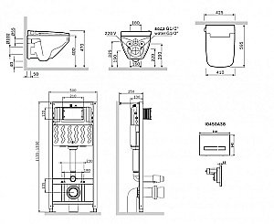 Унитаз подвесной AM.PM Inspire 2.0 IS450A38.CCC50A белый, безободковый, с инсталляцией, функция биде купить в интернет-магазине Sanbest