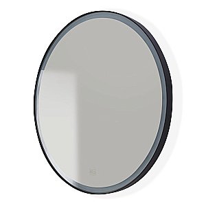 Зеркало с LED подстветкой Cezares CADRO CZR-SPC-LED-TCH-WARM 100x100 черный в ванную от интернет-магазине сантехники Sanbest