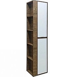 Пенал Эстет Monaco Wood 40 белый/дуб левый купить в интернет-магазине сантехники Sanbest