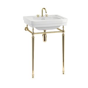 Консоль с раковиной Burlington Contemporary B1 3TH 84 золото для ванной в интернет-магазине сантехники Sanbest