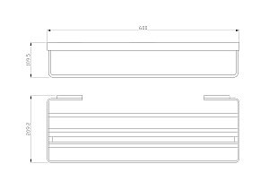 Полотенцедержатель с полкой WONZON & WOGHAND LOTTE, Брашированное золото (WW-8381A-BG) купить в интернет-магазине сантехники Sanbest