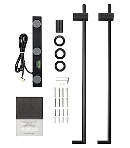 Полотенцесушитель электрический встраиваемый WONZON & WOGHAND LEIPZIG, Черный матовый (WW-AL3621-MB) купить в интернет-магазине сантехники Sanbest